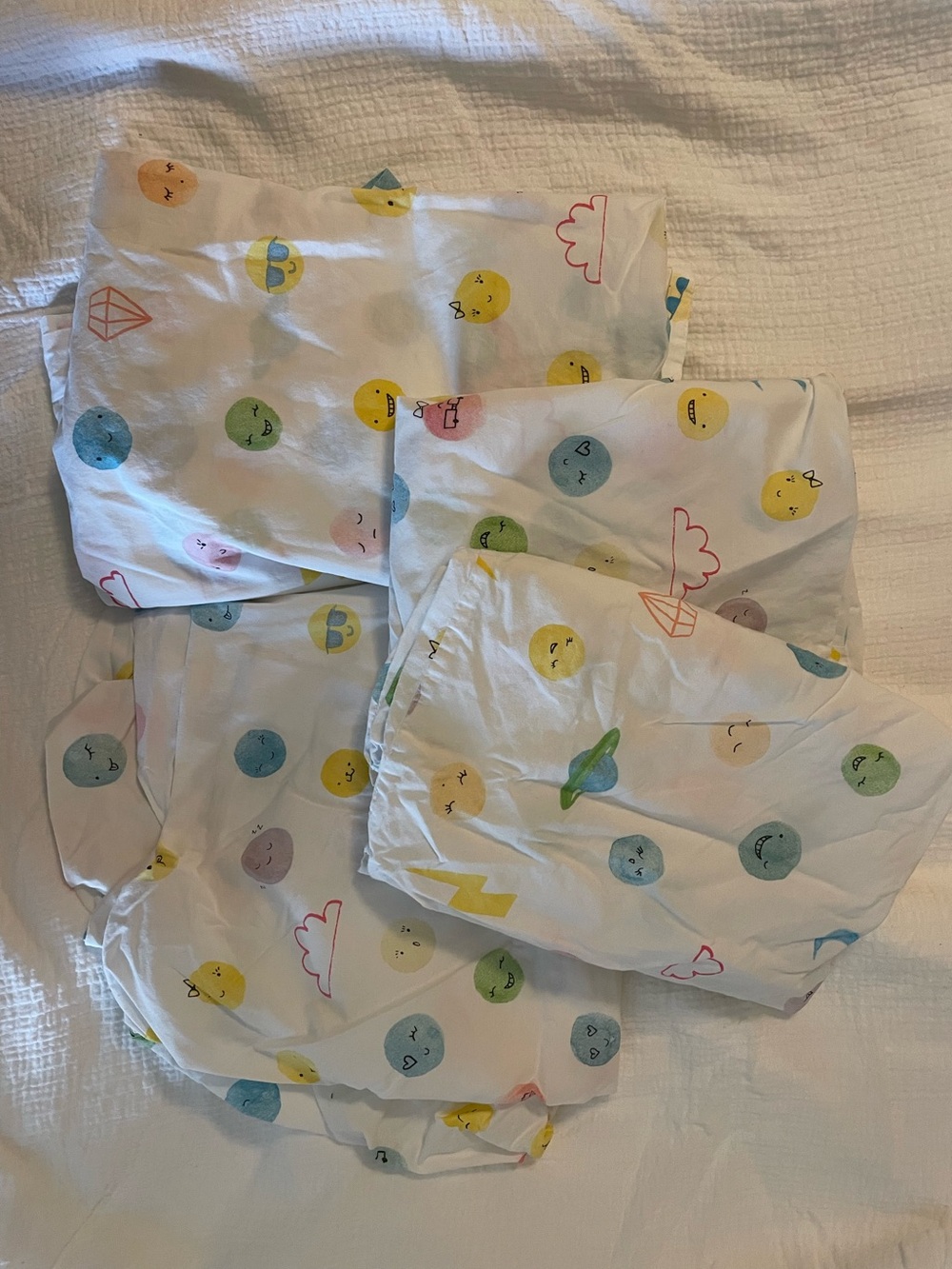Pottery Barn Kids Emoji Twin Sheet Set